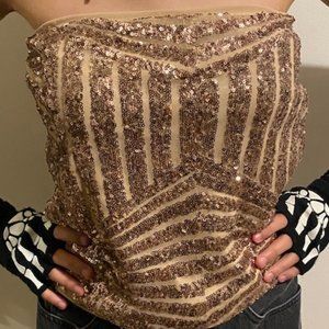 Forever 21 Golden Top Size S